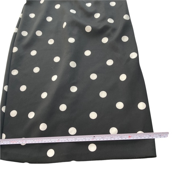 Worthington Womens Dress 3/4 Sleeve Black/White Polka Dot Size 10 Round Neck - Picture 8 of 11